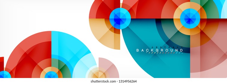 Geometric circle abstract background, creative geometric wallpaper, vector illustration