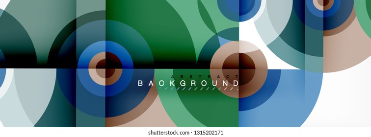 Geometric circle abstract background, creative geometric wallpaper, vector illustration