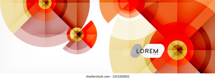Geometric circle abstract background, creative geometric wallpaper, vector illustration