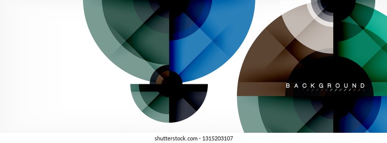 Geometric circle abstract background, creative geometric wallpaper, vector illustration