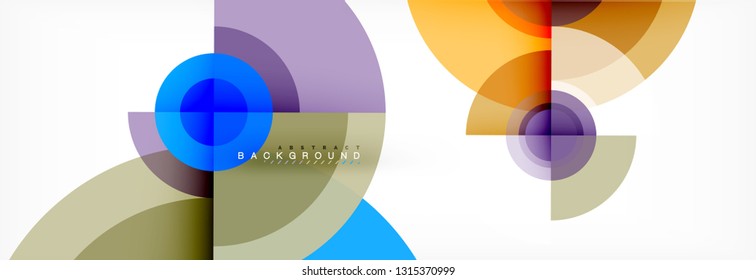 Geometric circle abstract background, creative geometric wallpaper, vector illustration