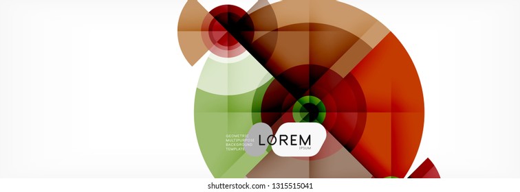 Abstrakter Hintergrund des geometrischen Kreises, geometrischer, kreativer Hintergrund, Vektorgrafik