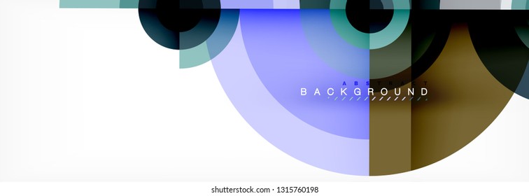 Geometric circle abstract background, creative geometric wallpaper, vector illustration