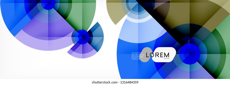 Geometric circle abstract background, creative geometric wallpaper, vector illustration