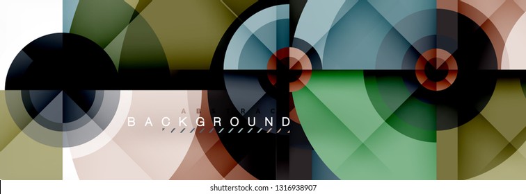 Geometric circle abstract background, creative geometric wallpaper, vector illustration