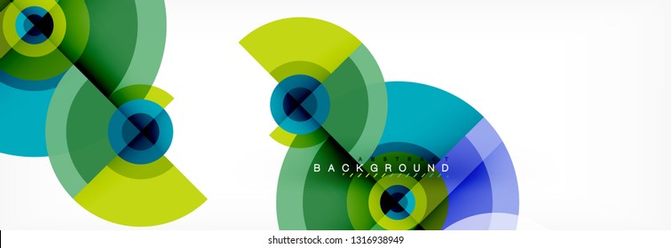 Geometric circle abstract background, creative geometric wallpaper, vector illustration