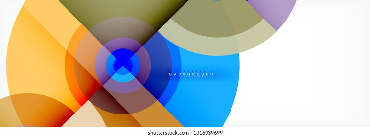 Geometric circle abstract background, creative geometric wallpaper, vector illustration