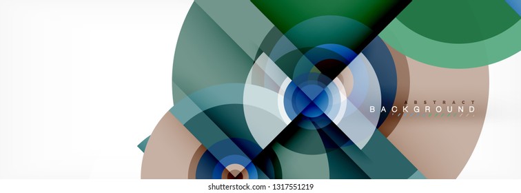 Geometric circle abstract background, creative geometric wallpaper, vector illustration
