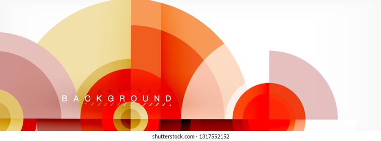 Geometric circle abstract background, creative geometric wallpaper, vector illustration