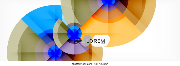 Geometric circle abstract background, creative geometric wallpaper, vector illustration