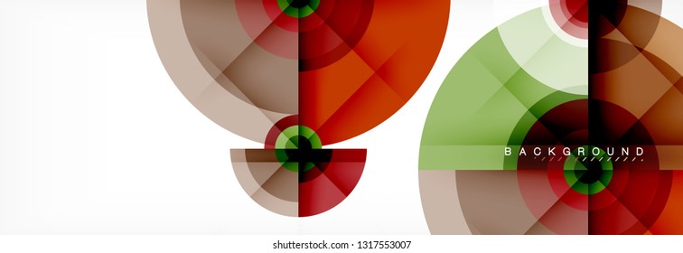 Geometric circle abstract background, creative geometric wallpaper, vector illustration