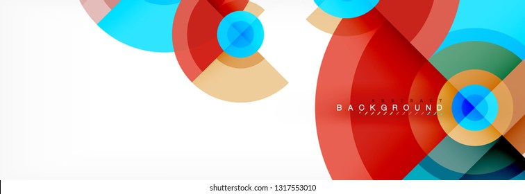 Geometric circle abstract background, creative geometric wallpaper, vector illustration