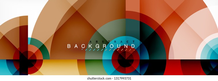 Geometric circle abstract background, creative geometric wallpaper, vector illustration