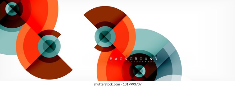 Geometric circle abstract background, creative geometric wallpaper, vector illustration