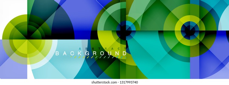 Geometric circle abstract background, creative geometric wallpaper, vector illustration