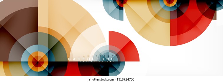 Geometric circle abstract background, creative geometric wallpaper, vector illustration