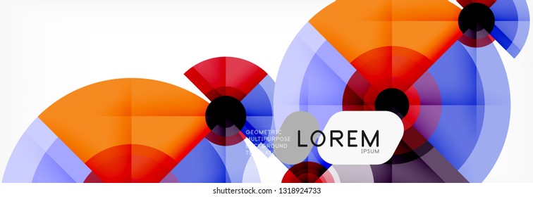 Geometric circle abstract background, creative geometric wallpaper, vector illustration