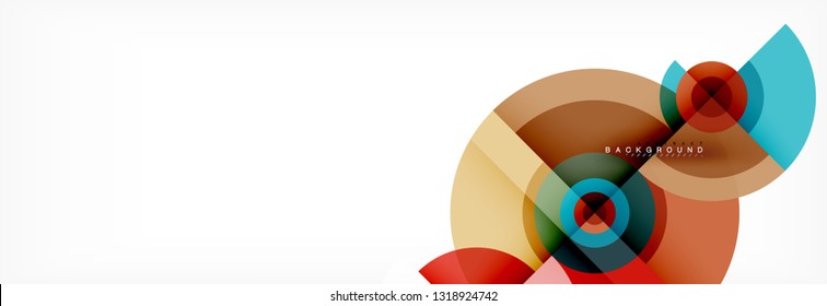 Geometric circle abstract background, creative geometric wallpaper, vector illustration