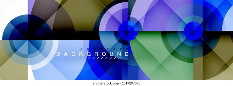 Geometric circle abstract background, creative geometric wallpaper, vector illustration