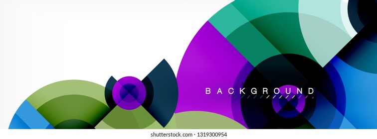 Geometric circle abstract background, creative geometric wallpaper, vector illustration