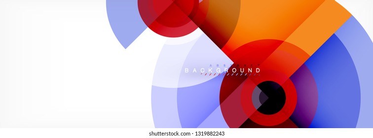 Geometric circle abstract background, creative geometric wallpaper, vector illustration