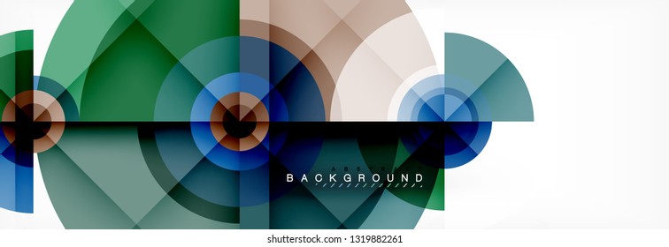 Geometric circle abstract background, creative geometric wallpaper, vector illustration