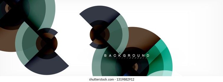 Geometric circle abstract background, creative geometric wallpaper, vector illustration