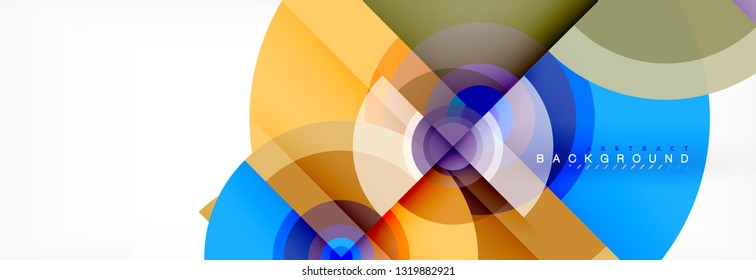 Geometric circle abstract background, creative geometric wallpaper, vector illustration