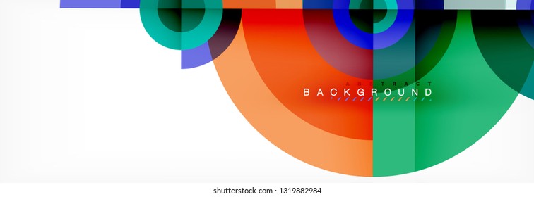 Geometric circle abstract background, creative geometric wallpaper, vector illustration