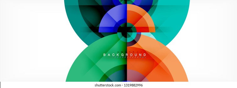 Geometric circle abstract background, creative geometric wallpaper, vector illustration