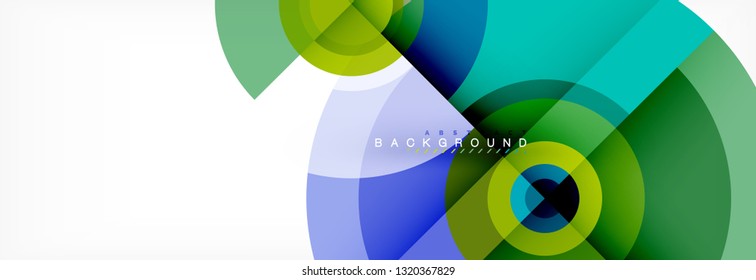 Geometric circle abstract background, creative geometric wallpaper, vector illustration