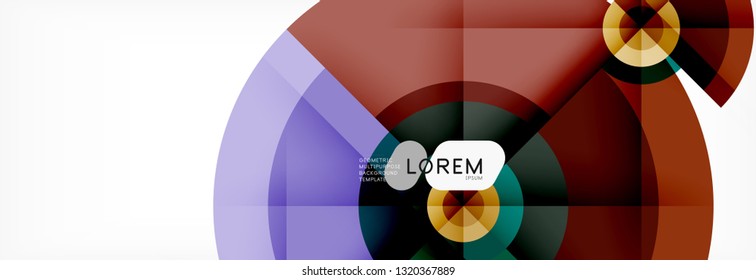 Geometric circle abstract background, creative geometric wallpaper, vector illustration