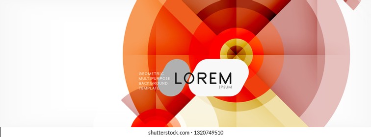 Geometric circle abstract background, creative geometric wallpaper, vector illustration