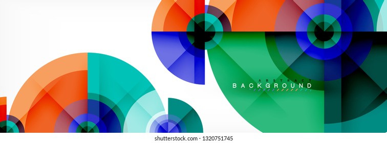 Geometric circle abstract background, creative geometric wallpaper, vector illustration