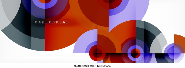 Geometric circle abstract background, creative geometric wallpaper, vector illustration