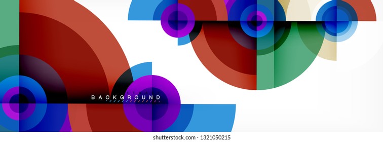 Geometric circle abstract background, creative geometric wallpaper, vector illustration