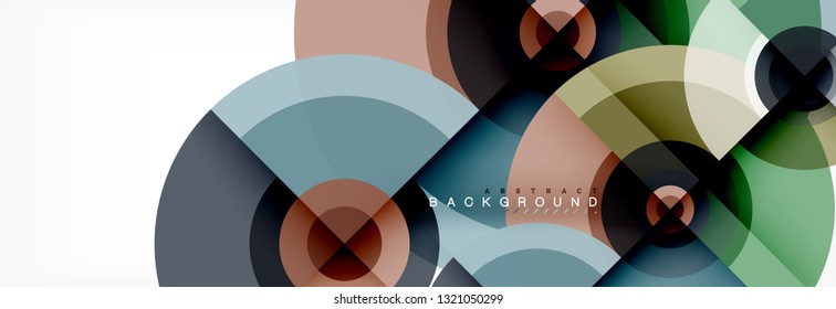 Geometric circle abstract background, creative geometric wallpaper, vector illustration