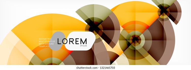 Geometric circle abstract background, creative geometric wallpaper, vector illustration
