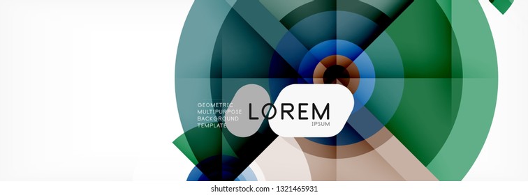Geometric circle abstract background, creative geometric wallpaper, vector illustration