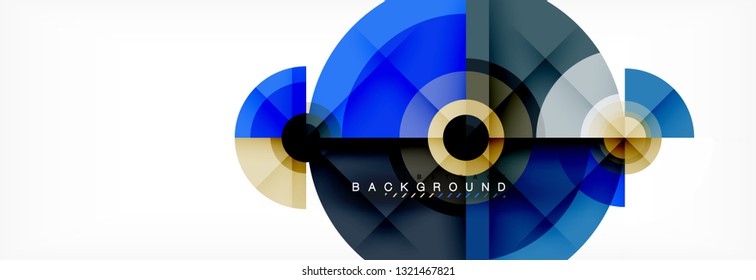 Geometric circle abstract background, creative geometric wallpaper, vector illustration