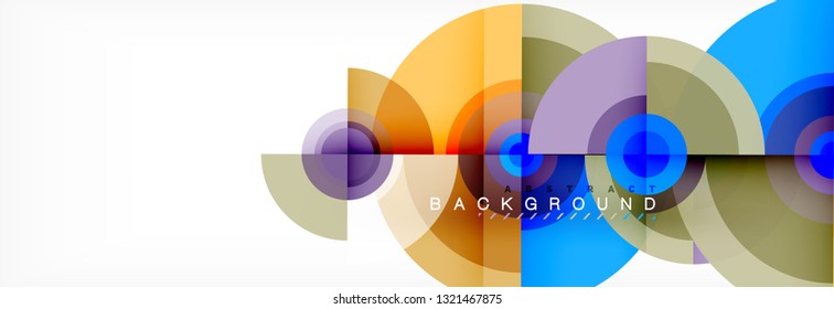Geometric circle abstract background, creative geometric wallpaper, vector illustration