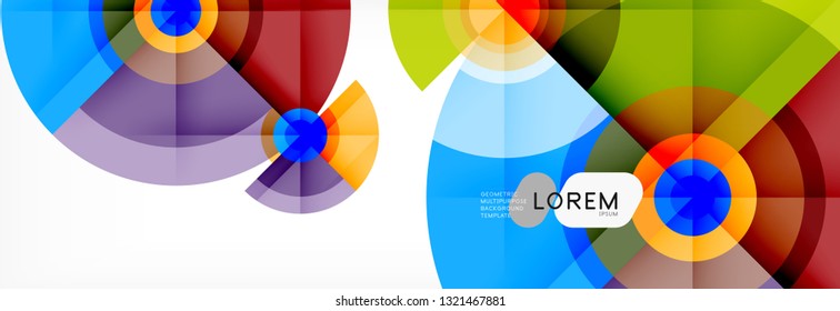 Abstrakter Hintergrund des geometrischen Kreises, geometrischer, kreativer Hintergrund, Vektorgrafik