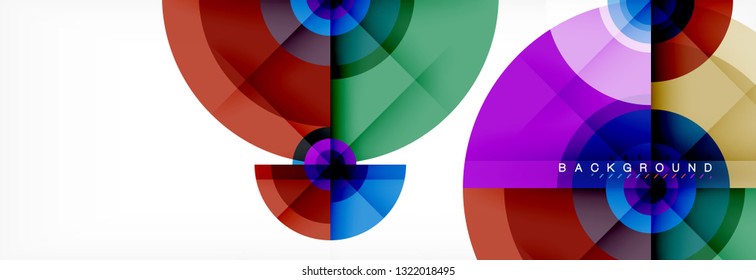 Geometric circle abstract background, creative geometric wallpaper, vector illustration
