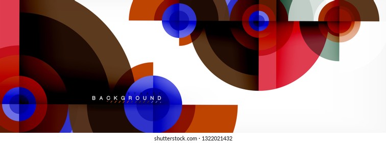 Geometric circle abstract background, creative geometric wallpaper, vector illustration