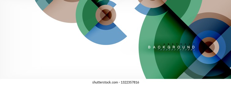 Geometric circle abstract background, creative geometric wallpaper, vector illustration