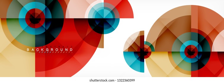Geometric circle abstract background, creative geometric wallpaper, vector illustration