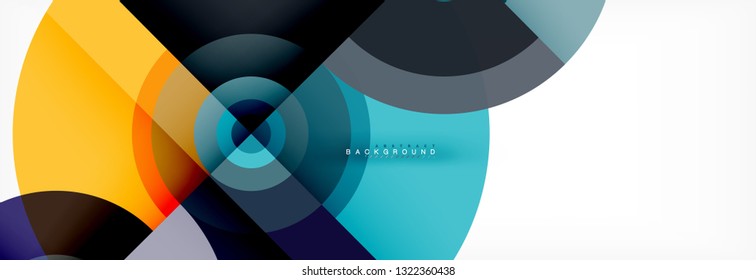 Geometric circle abstract background, creative geometric wallpaper, vector illustration