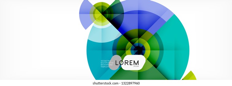 Geometric circle abstract background, creative geometric wallpaper, vector illustration
