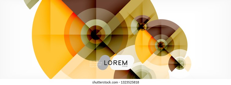 Geometric circle abstract background, creative geometric wallpaper, vector illustration
