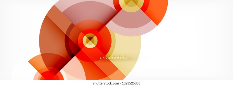 Geometric circle abstract background, creative geometric wallpaper, vector illustration